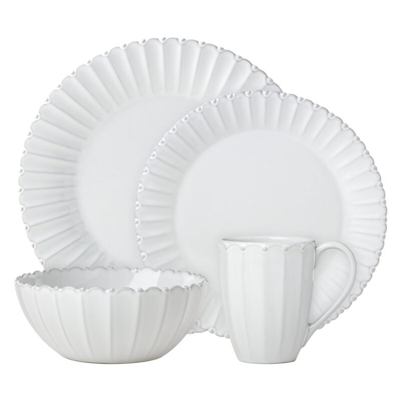 French Carved Bead 4-Piece Place Setting