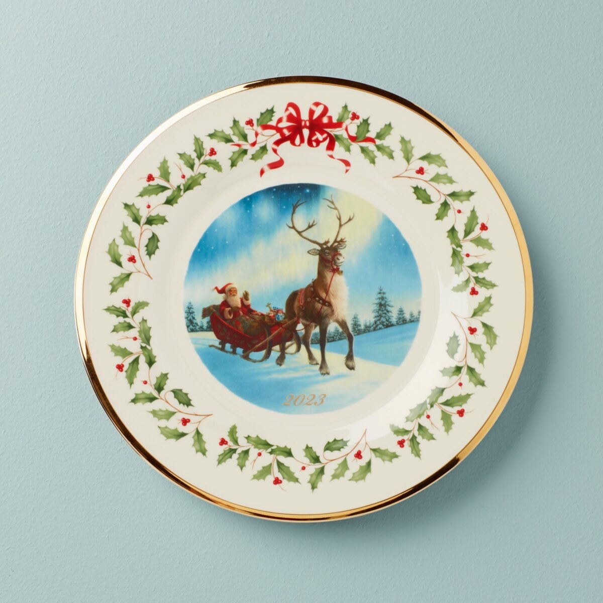 Holiday Annual Plate Sleigh Scene